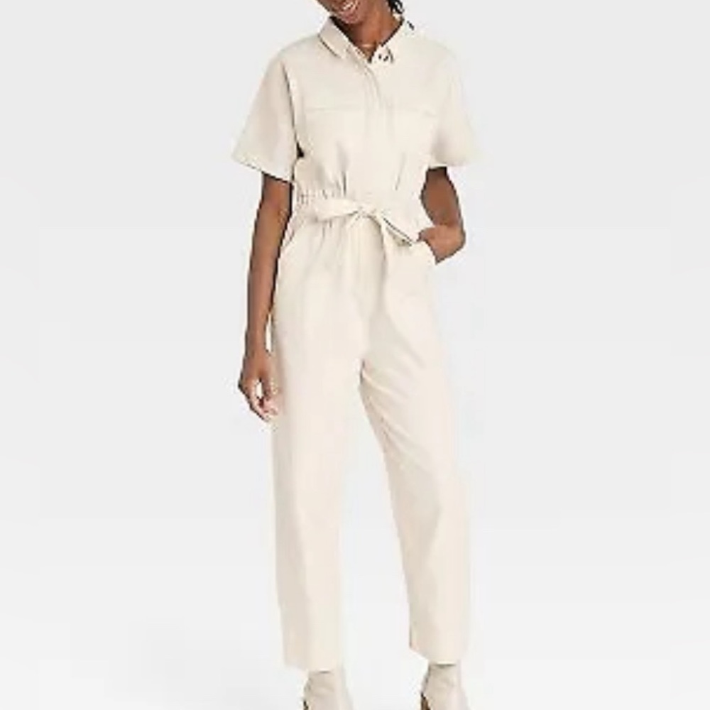 Universal Thread Boiler-suit Jumpsuit Women Size 2 Ivory